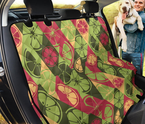 Cool Geometric Lime Pattern Dog Car Seat Covers