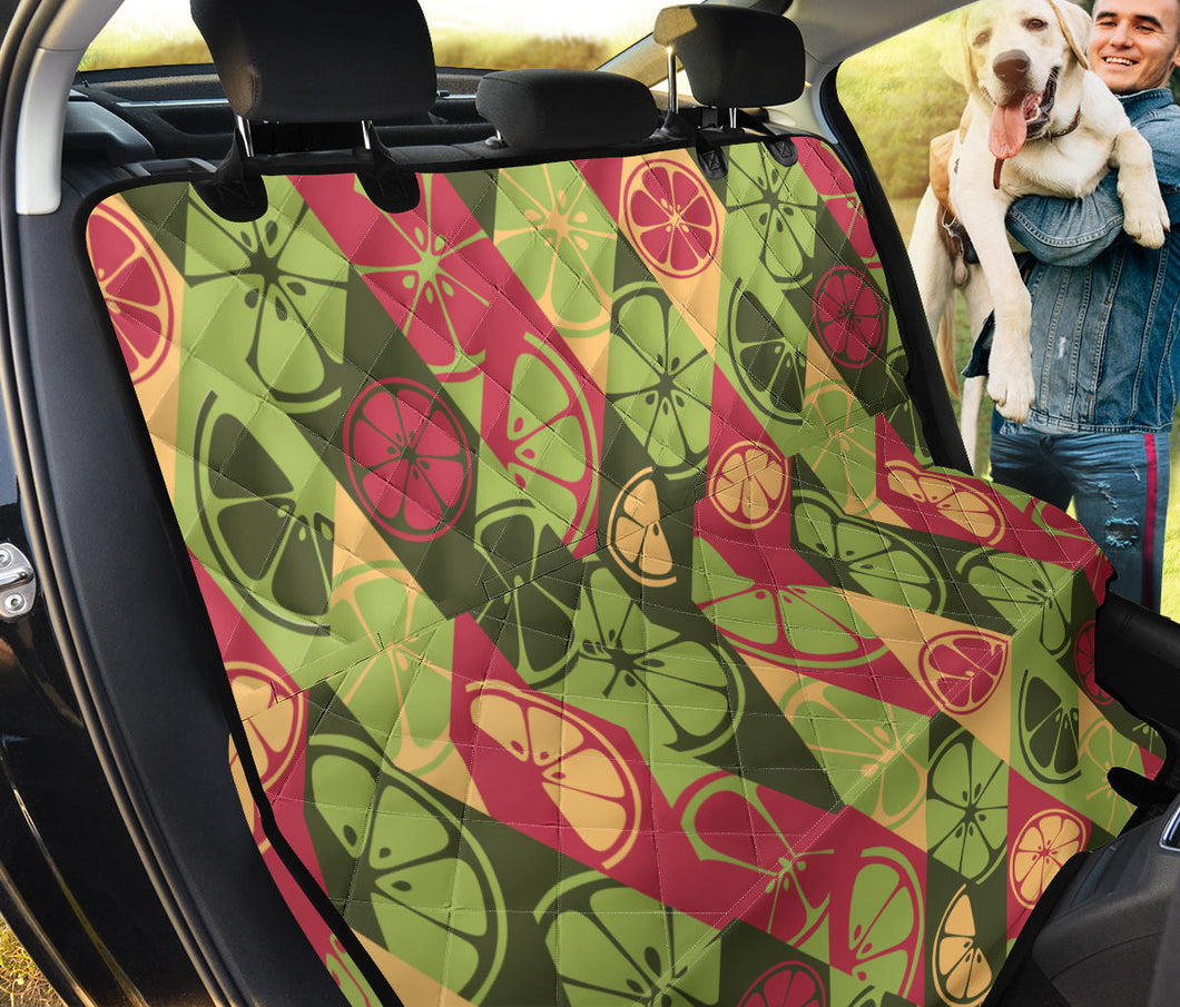 Cool Geometric Lime Pattern Dog Car Seat Covers