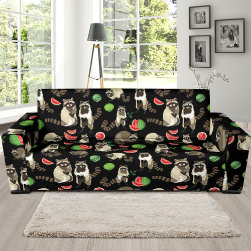 Raccoon Watermelon Pattern Sofa Slipcover