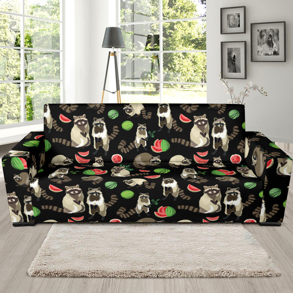 Raccoon Watermelon Pattern Sofa Slipcover