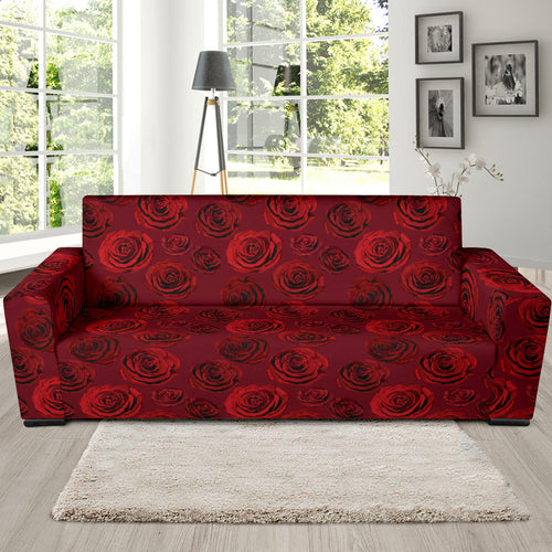 Rose Pattern Print Design 03  Sofa Slipcover