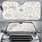 Cute Sushi Icon Pattern Car Sun Shade