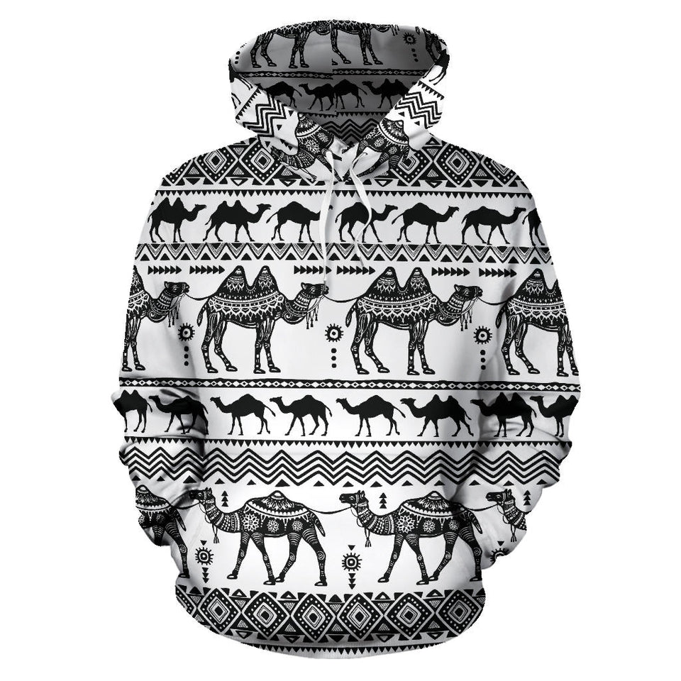 Camel Polynesian Tribal Pattern Men Women Pullover Hoodie