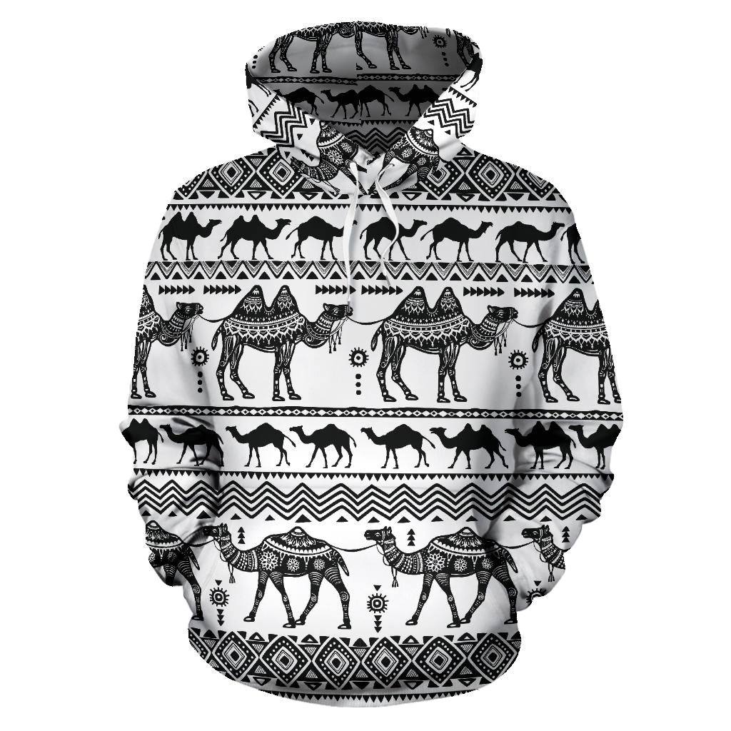 Camel Polynesian Tribal Pattern Men Women Pullover Hoodie