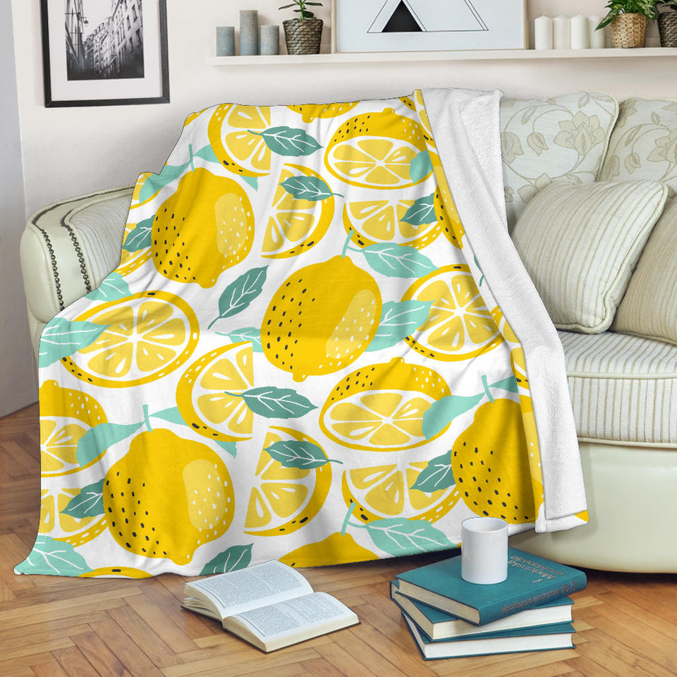 Lemon Design Pattern Premium Blanket