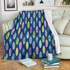 Surfboard Pattern Print Design 03 Premium Blanket