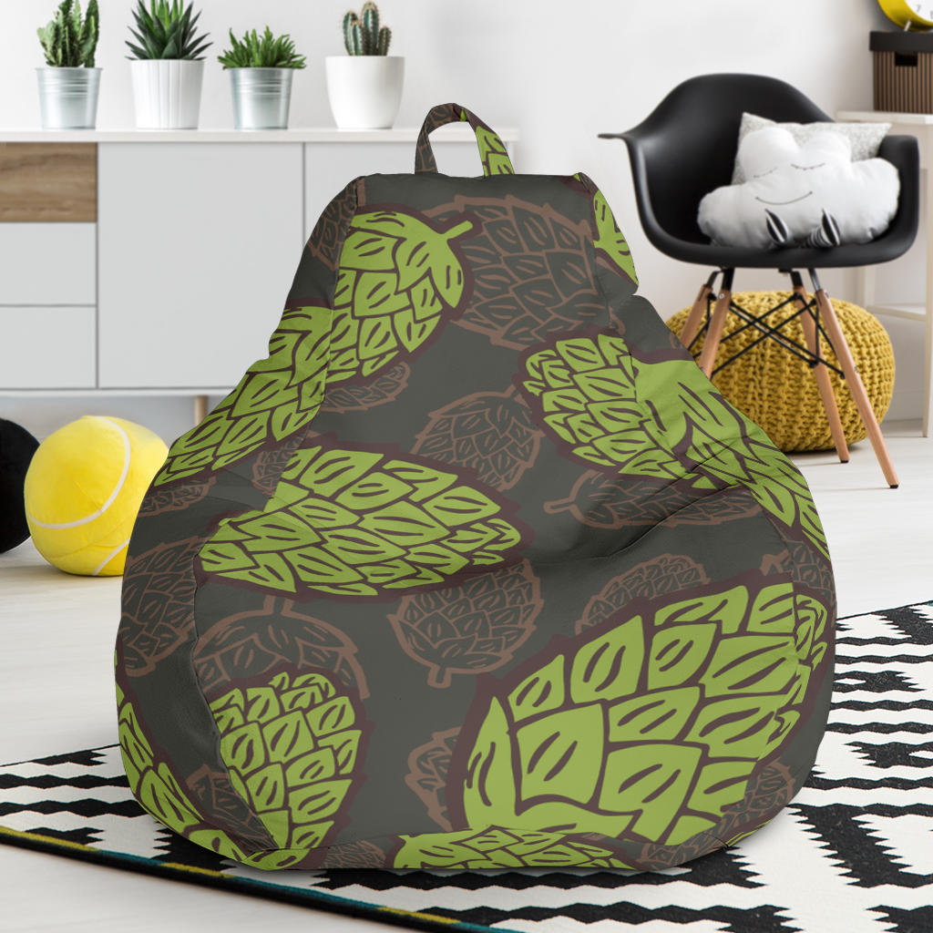Hop Pattern Black Background Bean Bag Cover