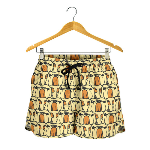 English Bulldog Pattern Print Design 02 Women Shorts