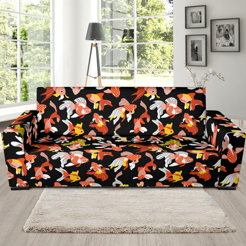 Goldfish Pattern Print Design 03 Sofa Slipcover