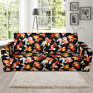 Goldfish Pattern Print Design 03 Sofa Slipcover