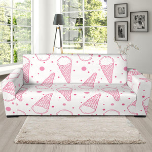 Hand Drawn Ice Cream Pattern Sofa Slipcover