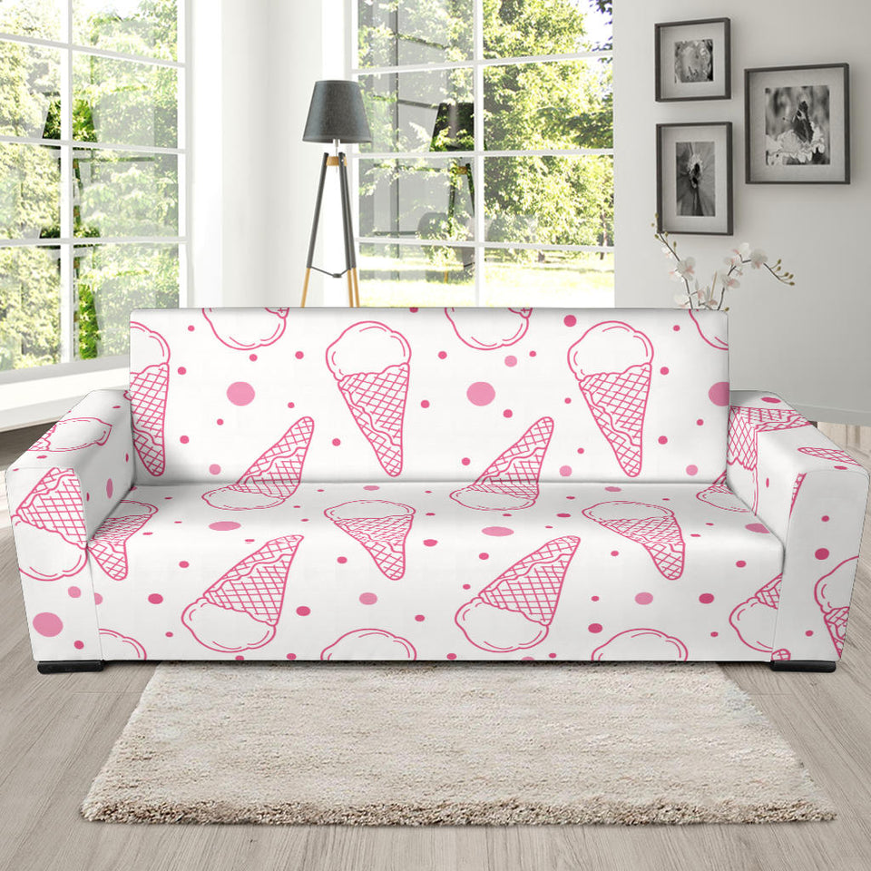 Hand Drawn Ice Cream Pattern Sofa Slipcover