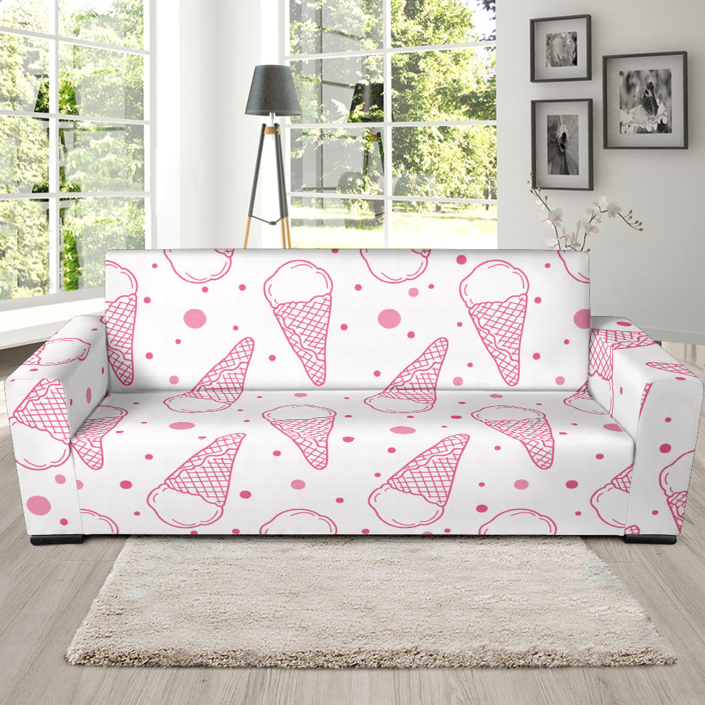 Hand Drawn Ice Cream Pattern Sofa Slipcover