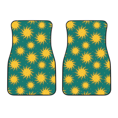 Sun Green Background Front Car Mats