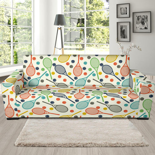 Tennis Pattern Print Design 03  Sofa Slipcover