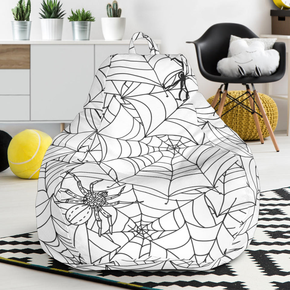 Spider Web Cobweb Pattern Bean Bag Cover