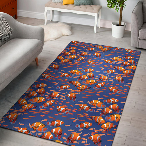 Clown Fish Pattern Print Design 04 Area Rug