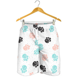 Dog Paws Pattern Print Design 04 Men Shorts