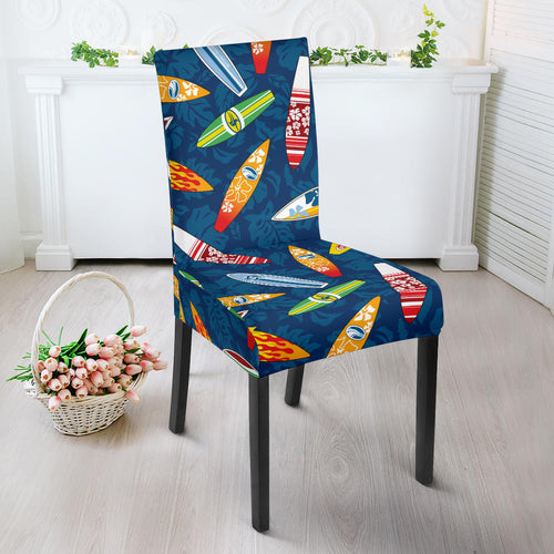 Surfboard Pattern Print Design 01 Dining Chair Slipcover