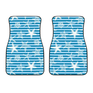 Starfish Blue Blackground Front Car Mats