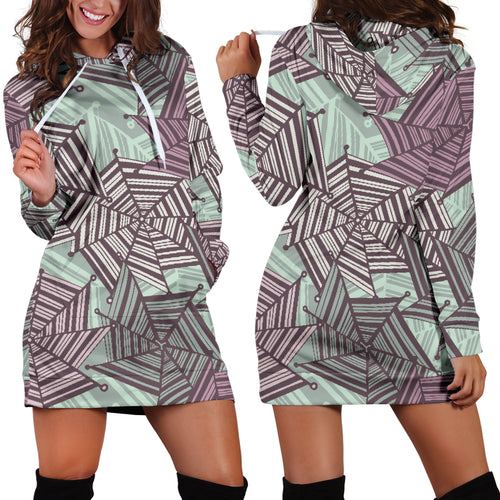 Spider Web Cobweb Design Color Pattern Women'S Hoodie Dress
