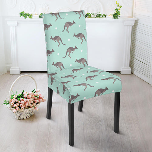 Kangaroo Pattern Background Dining Chair Slipcover