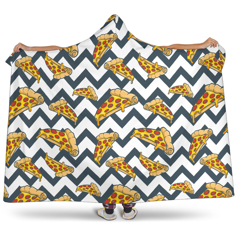 Pizza Design Pattern Hooded Blanket