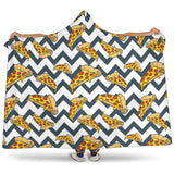 Pizza Design Pattern Hooded Blanket