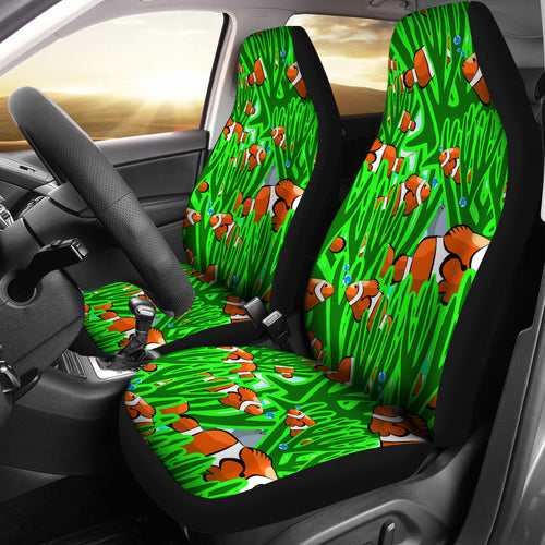 Clown Fish Pattern Print Design 01 Universal Fit Car Seat Covers