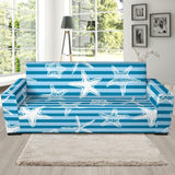 Starfish Blue Blackground Sofa Slipcover