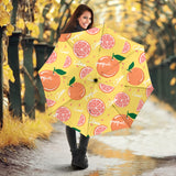 Grapefruit Yellow Background Umbrella