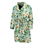 Hummingbird Pattern Print Design 01 Men's Bathrobe