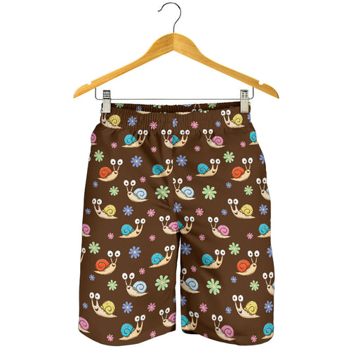 Snail Pattern Print Design 03 Men Shorts