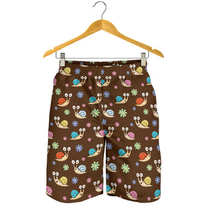 Snail Pattern Print Design 03 Men Shorts