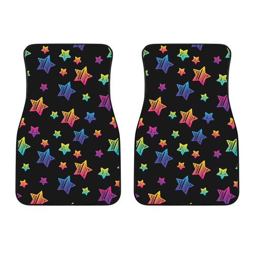 Colorful Star Pattern Front Car Mats