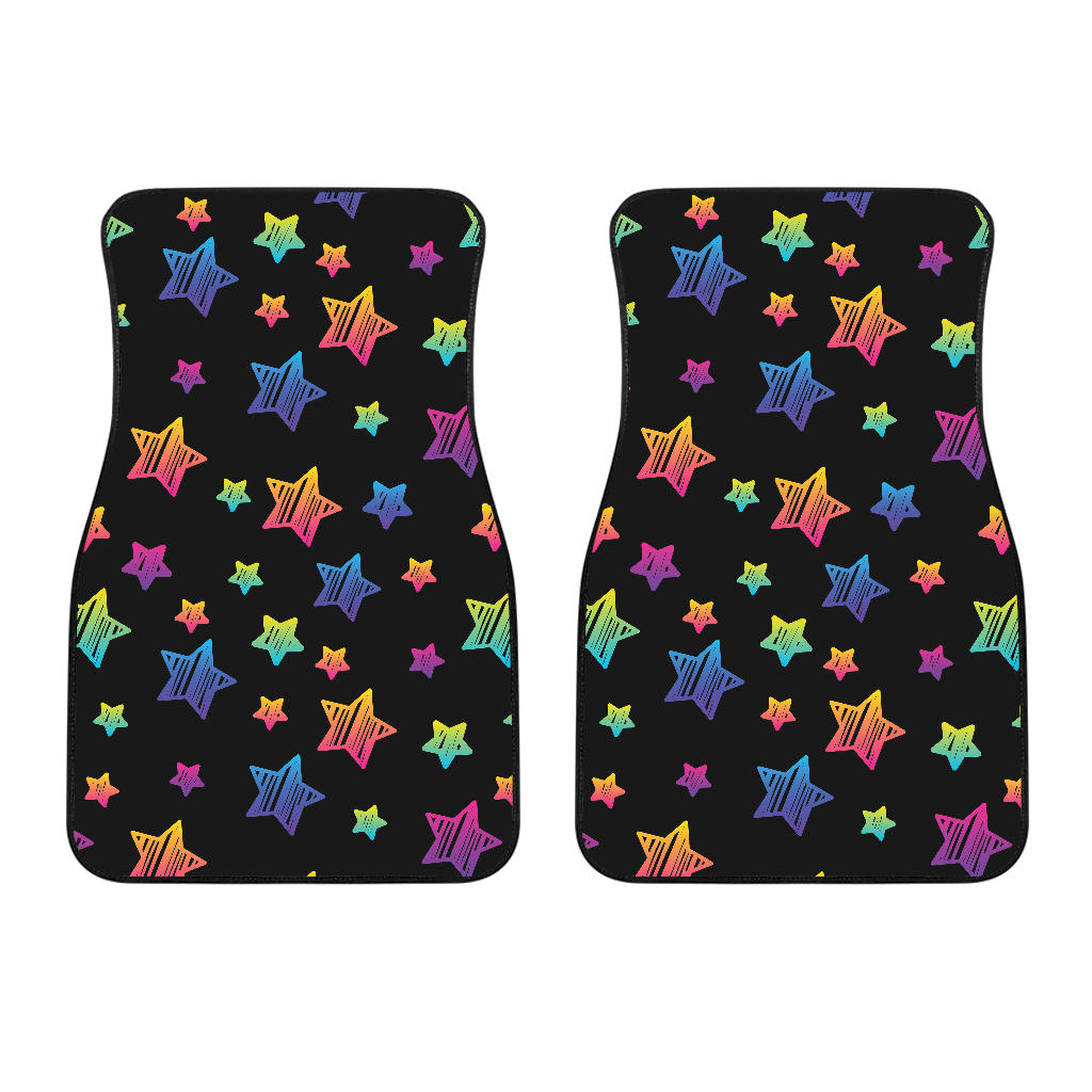 Colorful Star Pattern Front Car Mats