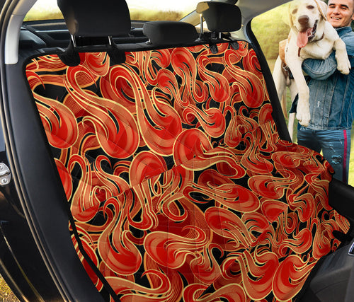 Fire Flame Pattern Dog Car Seat Covers