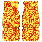 Fire Flame Design Pattern Front And Back Car Mats