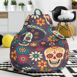 Sugar Skulls Flower Maxican Pattern Bean Bag Cover
