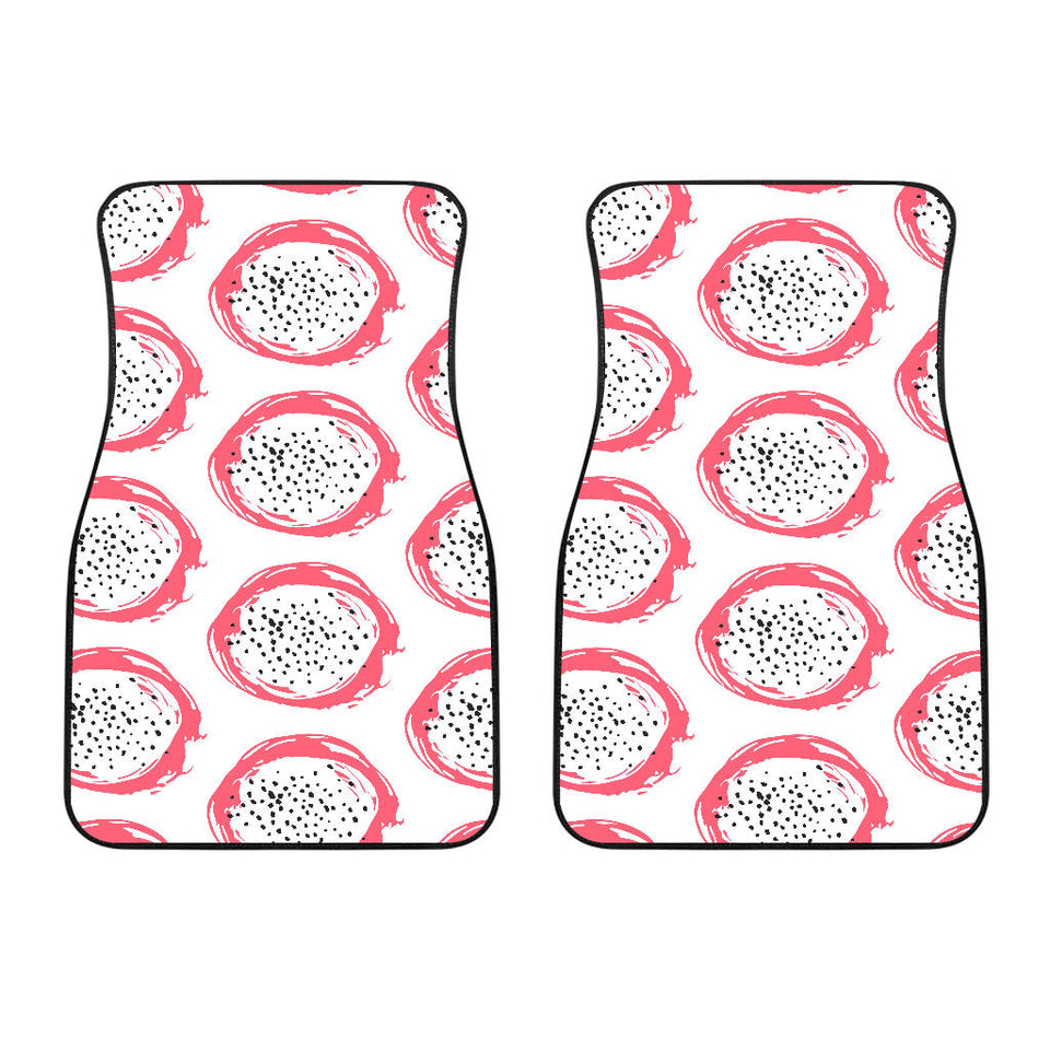 Hand Drawn Dragon Fruit Front Car Mats