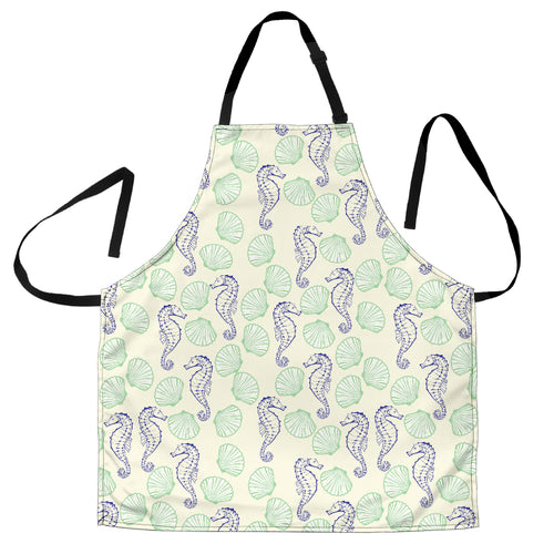 Seahorse Shell Pattern Adjustable Apron