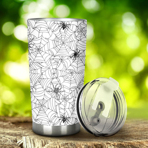 Spider Web Cobweb Pattern Tumbler