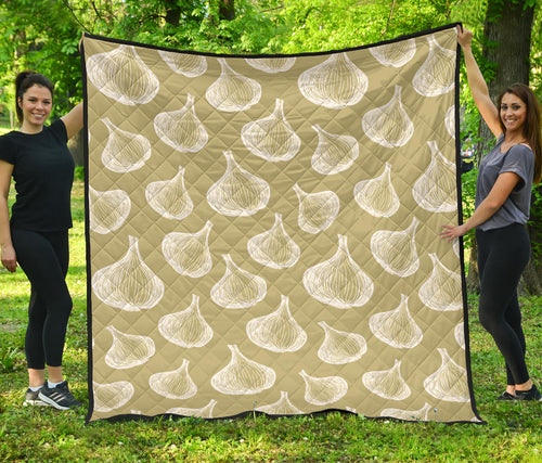 Garlic Design Pattern Premium Quilt