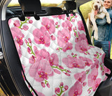 Pink Purple Orchid Pattern Background Dog Car Seat Covers