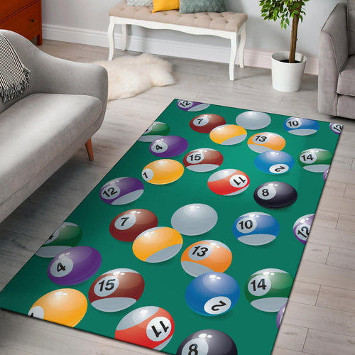 Billiard Ball Pattern Print Design 01 Area Rug