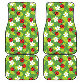 Ladybug Pattern Print Design 01 Front and Back Car Mats