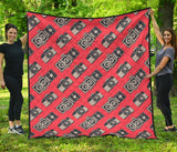 Camera Pattern Print Design 05 Premium Quilt