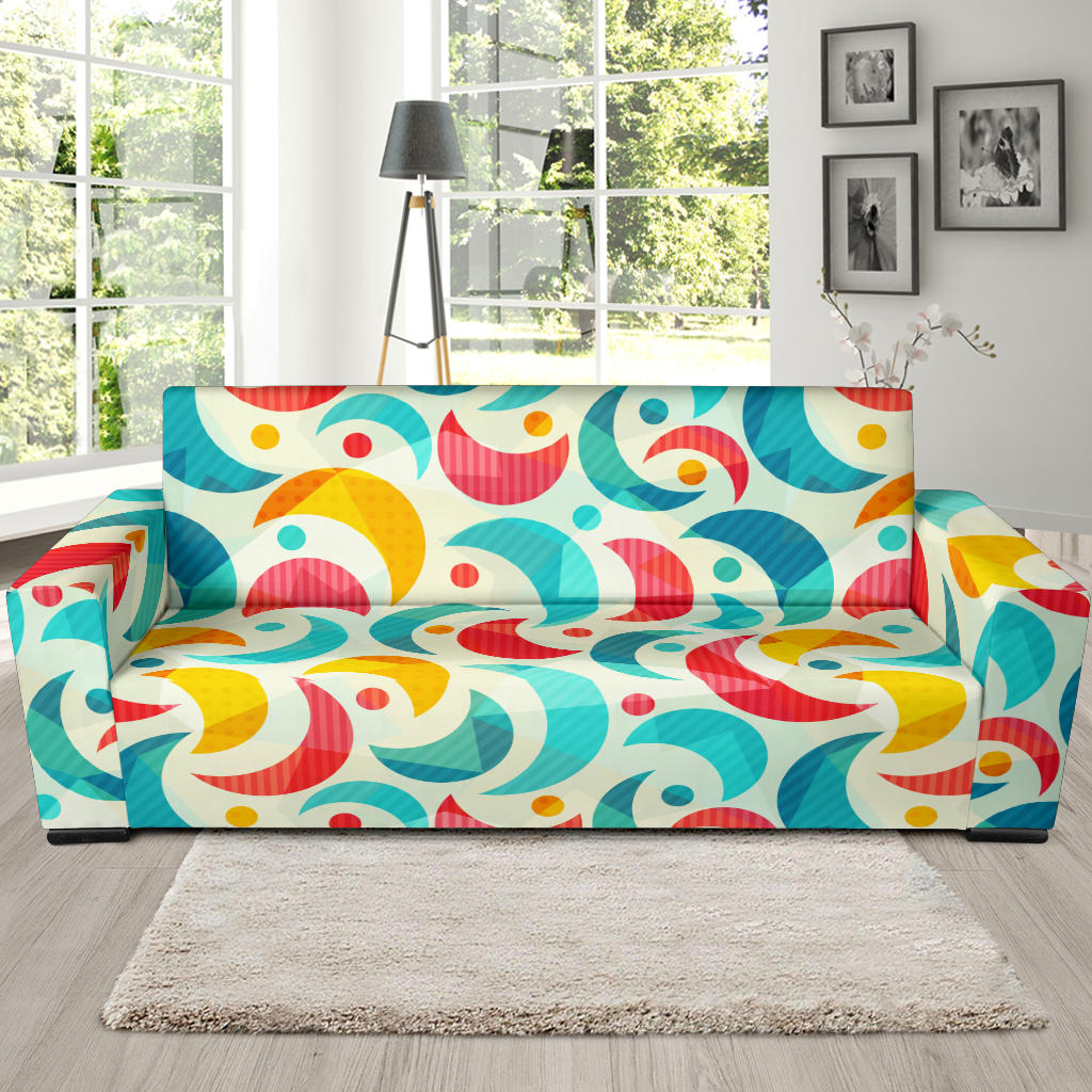 Colorful Moon Pattern Sofa Slipcover