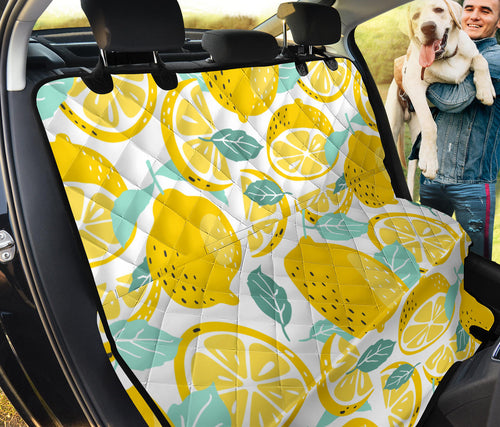 Lemon Design Pattern Dog Car Seat Covers