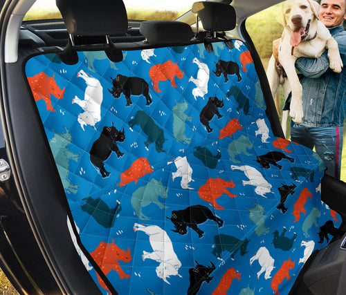 Colorful Rhino Pattern Dog Car Seat Covers